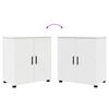 vidaXL Ensemble de mobilier de salle de bain avec tiroir 5 pcs Blanc