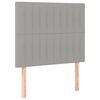 vidaXL Sommier &agrave; lattes de lit et matelas et LED Gris clair 100x200 cm