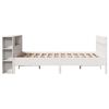 vidaXL Lit biblioth&egrave;que sans matelas blanc 120x190 cm bois pin massif