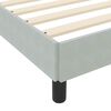 vidaXL Lit &agrave; ressorts avec matelas Gris clair 140 x 210 cm tissu