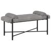vidaXL Banc capitonn&eacute; &agrave; boutons avec coussins Gris clair Velours