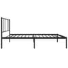 vidaXL Cadre de lit m&eacute;tal sans matelas avec t&ecirc;te de lit noir 107x203cm