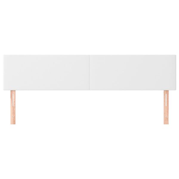 vidaXL T&ecirc;tes de lit 2 pcs Blanc 80x5x78/88 cm Similicuir