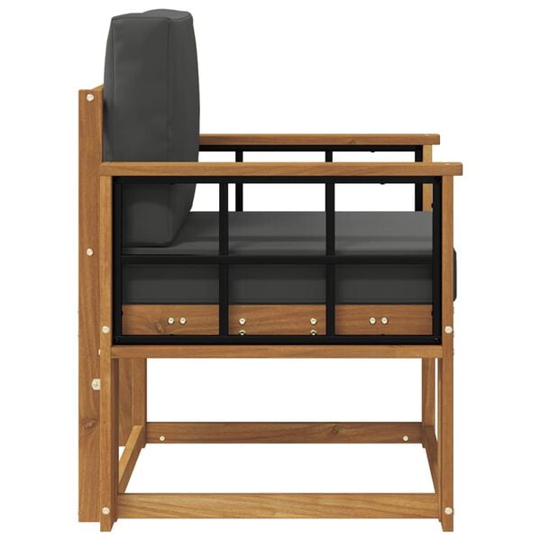 vidaXL Canap&eacute; d&rsquo;ext&eacute;rieur Bois d'acacia massif et polyester Naturel