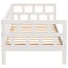 vidaXL Lit de jour sans matelas blanc bois de pin massif 90x200 cm