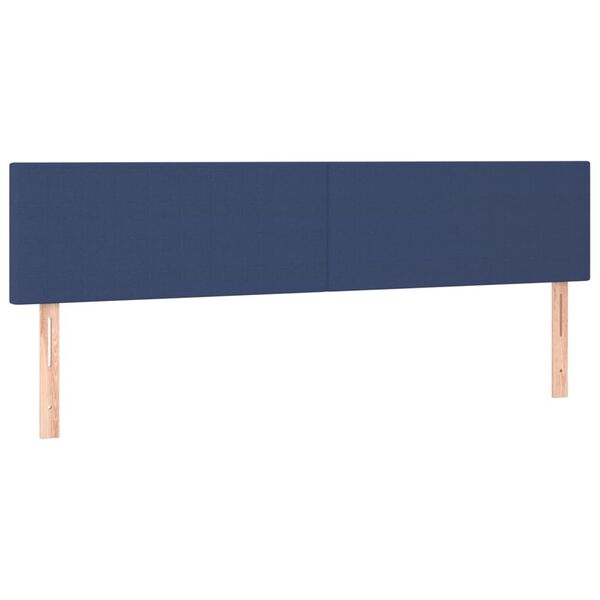 vidaXL T&ecirc;tes de lit Bleu 200x5x78/88 cm Tissu