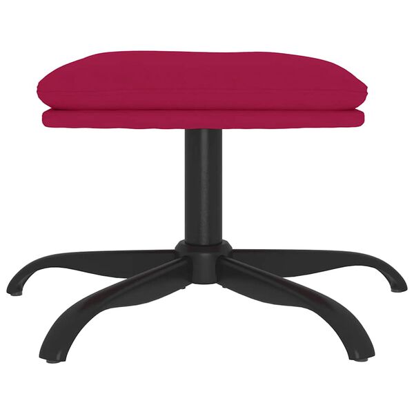 vidaXL Repose-pied Rouge bordeaux 60x60x36 cm Velours