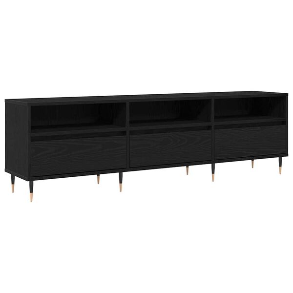 vidaXL Meuble TV Chêne noir 150 x 30 x 45 cm Bois d'ingénierie