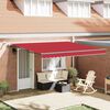 vidaXL Tissu de auvent avec Rouge 400 &times; 350 cm Polyester