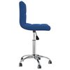 vidaXL Chaise pivotante de salle &agrave; manger Bleu Tissu