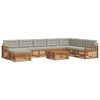 vidaXL Ensemble de canap&eacute;s d'ext&eacute;rieur 9 pc Gris Naturel et Clair