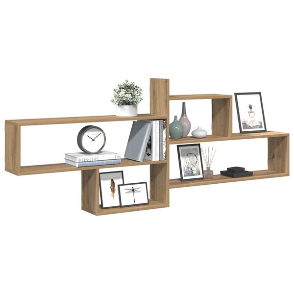 vidaXL Étagère murale chêne artisanal 167,5x18x68 cm bois ingénierie