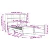 vidaXL Lit bibliothèque sans matelas blanc 120x200 cm bois pin massif