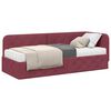 vidaXL Cadre de lit d'angle avec matelas Bordeaux 80 x 200 cm tissu
