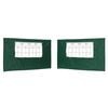 vidaXL Mur de tente de f&ecirc;te 2 pcs 400 x 195 cm Vert PE et acier