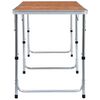 vidaXL Table pliable de camping Aluminium 180x60 cm