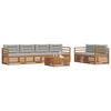 vidaXL Ensemble de canap&eacute;s d'ext&eacute;rieur 7 pcs Gris Naturel et Clair