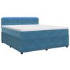 vidaXL Lit boxspring avec matelas Bleu 140 x 200 cm Velours