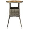 vidaXL Table de jardin &Oslash;60x75 cm Acacia et r&eacute;sine tress&eacute;e Gris
