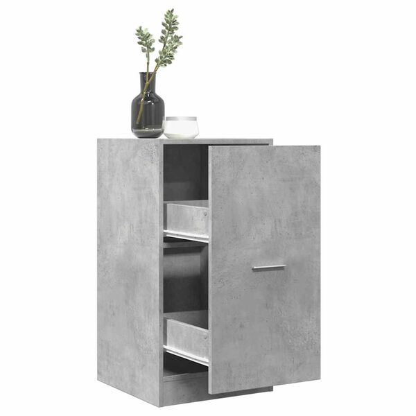 vidaXL Armoire d'apothicaire gris b&eacute;ton 40x41x77,5cm bois d'ing&eacute;nierie