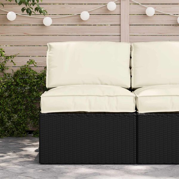 vidaXL Set de coussins de palette 2 pcs Cr&egrave;me Tissu Oxford