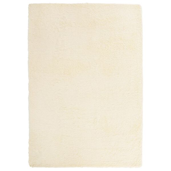 vidaXL Tapis Shaggy &agrave; poils longs NAVARRA cr&egrave;me 160x230 cm polyester