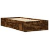 vidaXL Cadre de lit sans matelas ch&ecirc;ne fum&eacute; 100x200 cm bois ing&eacute;nierie