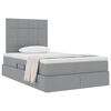 vidaXL Lit avec rangement et matelas Gris clair 120 x 200 cm Polyester