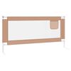 vidaXL Barrière de sécurité de lit d'enfant Taupe 190x25 cm Tissu