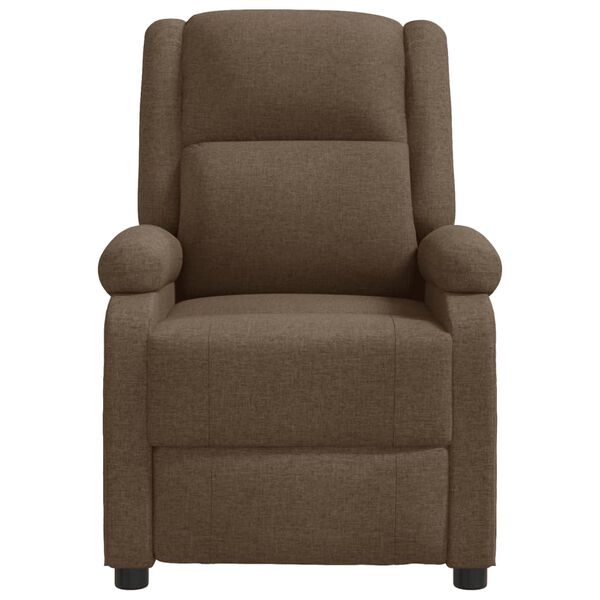vidaXL Fauteuil inclinable Marron Tissu