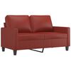 vidaXL Ensemble de canap&eacute;s 3 pcs et coussins Rouge bordeaux Similicuir