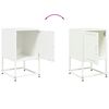 vidaXL Tables de chevet 2 pcs blanc 36x39x60,5 cm acier