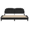 vidaXL Cadre de lit Viana sans matelas noir 180x200 cm similicuir