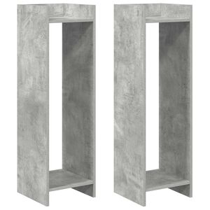 vidaXL Support de Plante 2 pcs Gris B&eacute;ton 30 x 30 x 100 cm