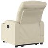 vidaXL Fauteuil inclinable de massage &eacute;lectrique cr&egrave;me similicuir