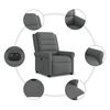 vidaXL Fauteuil inclinable &eacute;lectrique Gris fonc&eacute; Tissu