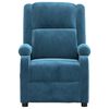 vidaXL Fauteuil de massage Bleu Velours