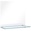 vidaXL Miroir mural avec &eacute;tag&egrave;re 50x50 cm Verre tremp&eacute;