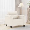 vidaXL Fauteuil Cr&egrave;me 60 cm Similicuir