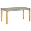 vidaXL Banc de jardin 120 cm Gris R&eacute;sine tress&eacute;e et bois d'acacia