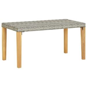 vidaXL Banc de jardin 120 cm Gris R&eacute;sine tress&eacute;e et bois d'acacia