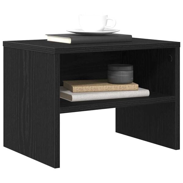 vidaXL Cabinet de chevet Ch&ecirc;ne noir 40 x 40 x 30 cm Bois d'ing&eacute;nierie