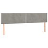 vidaXL T&ecirc;tes de lit Gris clair 200x5x78/88 cm Velours