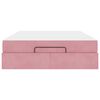 vidaXL Cadre de lit avec matelas avec matelas 2 pcs Rose Velours