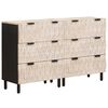 vidaXL Buffet 2 pc 60 x 33 x 75 cm Bois de mangue massif