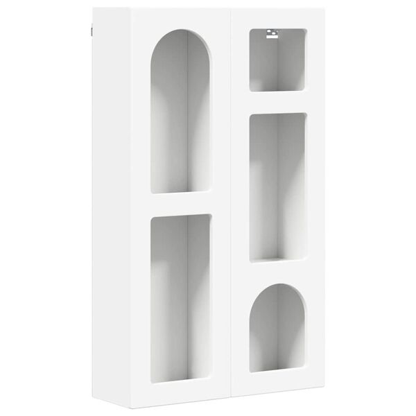 vidaXL Armoire suspendue Blanc 59 x 20 x 100 cm Bois d'ing&eacute;nierie
