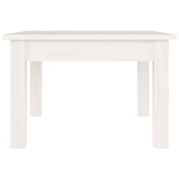 vidaXL Table basse Blanc 45x45x30 cm Bois massif de pin