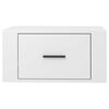 vidaXL Tables de chevet murales 2 pcs Blanc brillant 50x36x25 cm