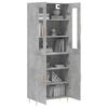 vidaXL Buffet haut Gris b&eacute;ton 69,5x34x180 cm Bois d'ing&eacute;nierie