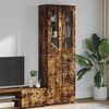 vidaXL Haut Armoire avec &eacute;tag&egrave;re FLORIN Ch&ecirc;ne fum&eacute; 60 x 35 x 182 cm